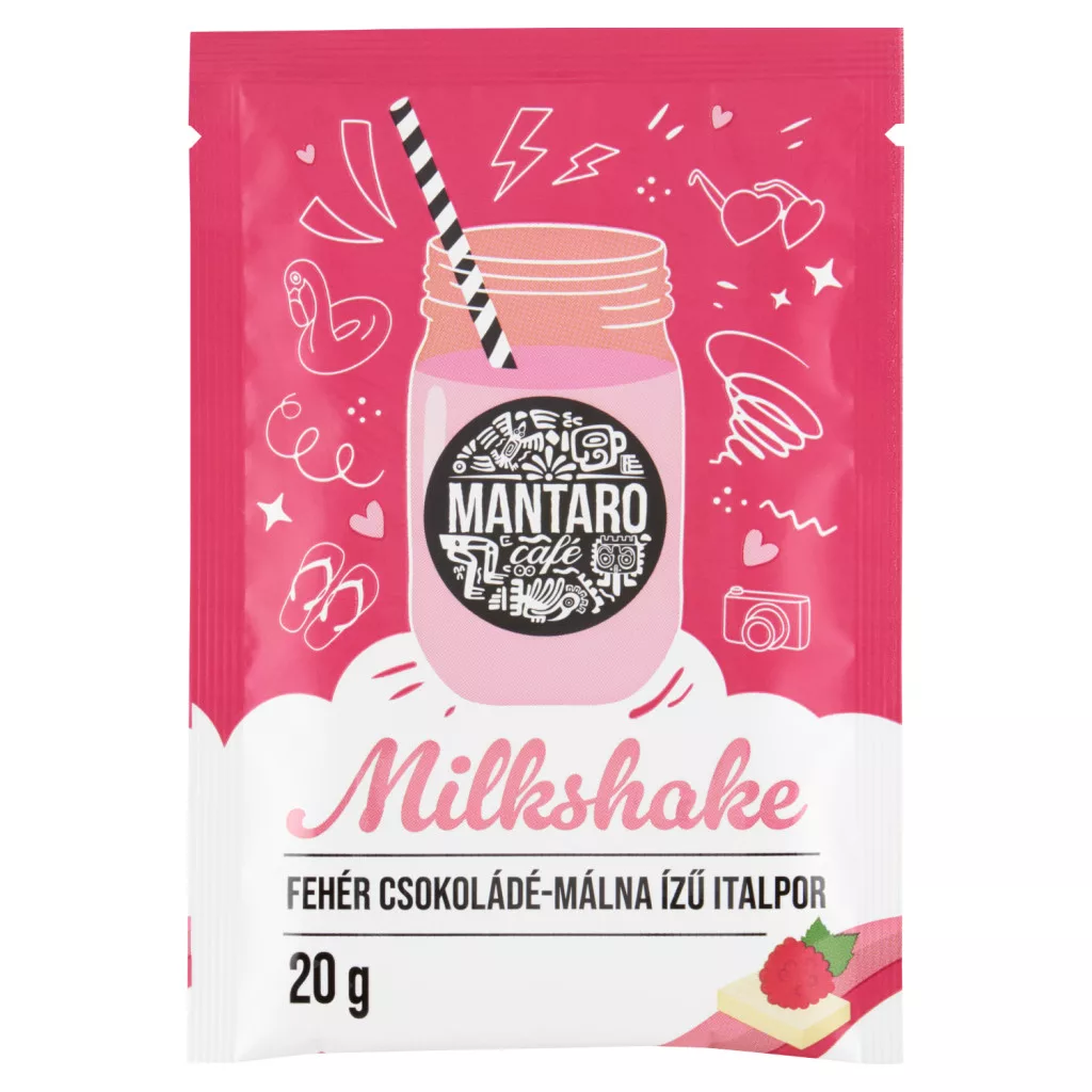 Mantaro Milkshake fehér csokoládé-málna ízű italpor