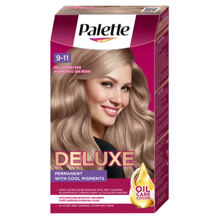 Palette Deluxe 9-11 hűvös világos szürke rózsa tartós hajfesték