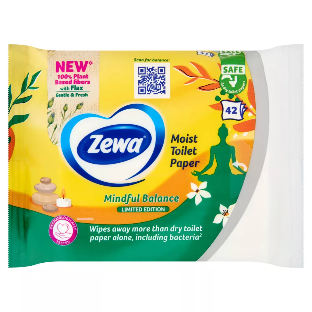 Zewa Mindful Balance illatosított nedves toalettpapír