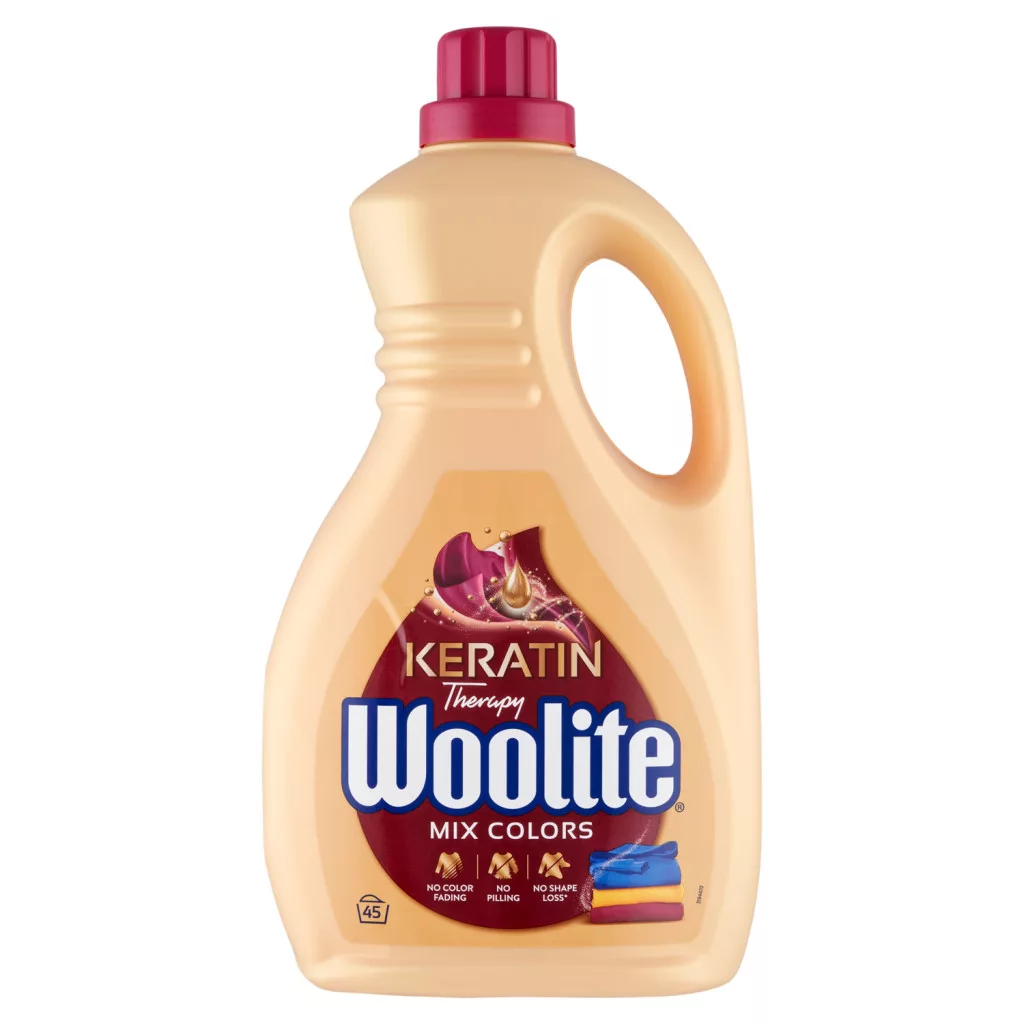 Woolite Keratin Therapy folyékony mosószer keratinnal színes ruhákhoz 45 mosás