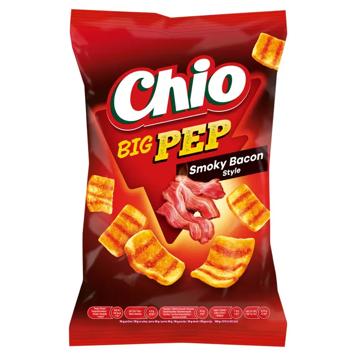 Chio Big Pep Smoky bacon ízű búza-burgonyasnack
