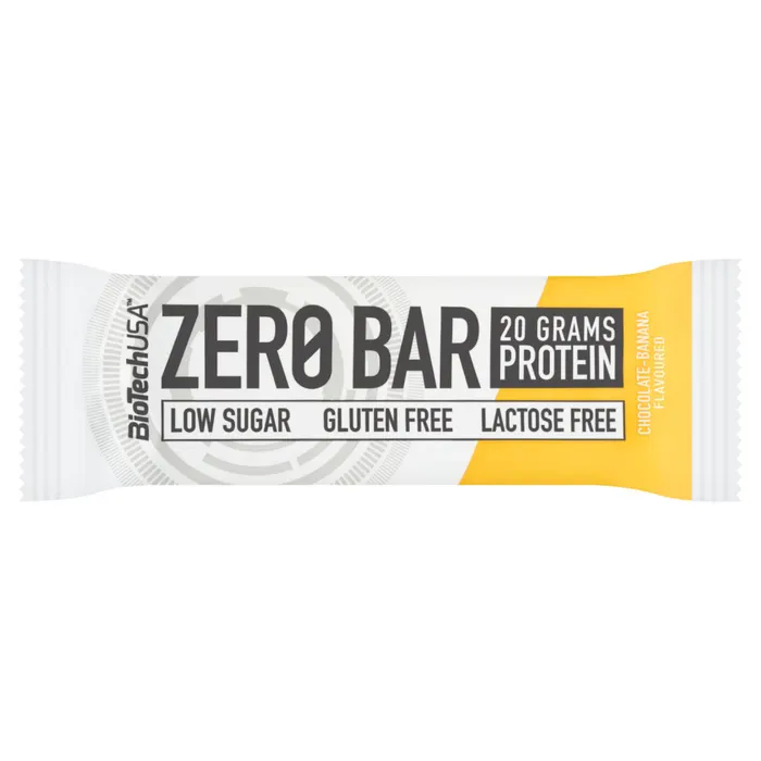 BioTechUSA Zero Bar csokoládé-banán ízű fehérjeszelet édesítőszerekkel