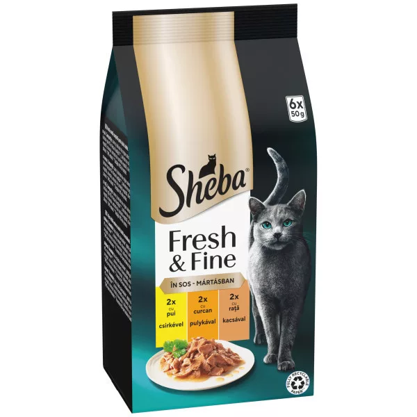 Sheba Fresh & Fine teljes értékű nedves eledel felnőtt macskáknak mártásban