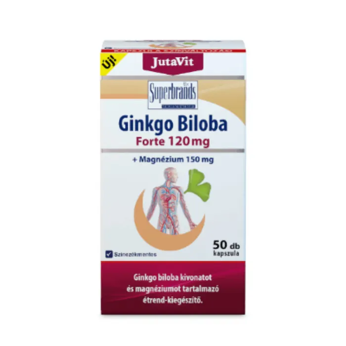JutaVit kapszula Ginkgo Biloba 120 mg + Magnézium 150mg