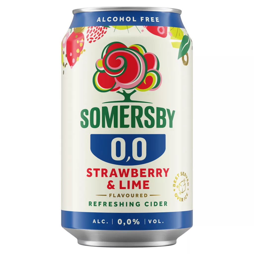 Somersby Strawberry & Lime alkoholmentes szénsavas ital eper és lime ízesítéssel 0,0%