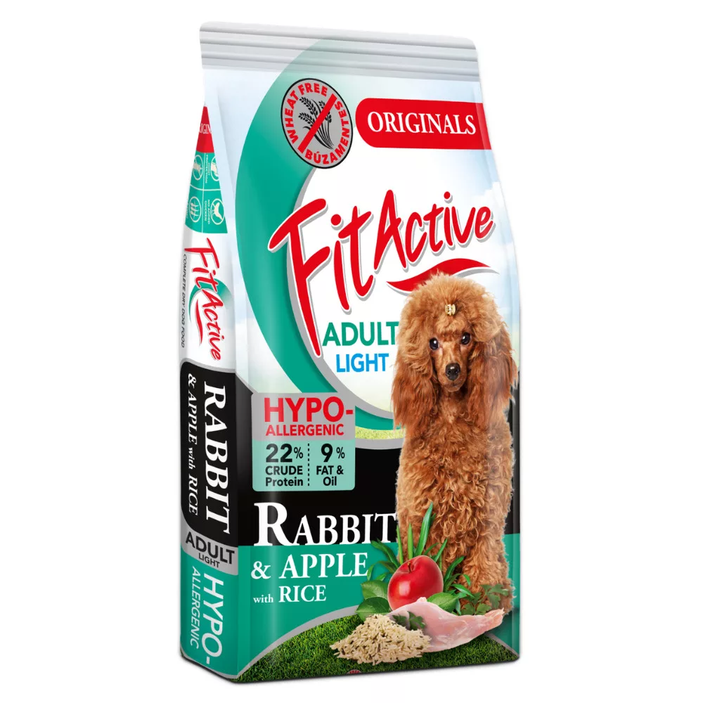 FitActive száraz kutyaeledel Originals Wheatfree Adult Hypoallergenic Rabbit