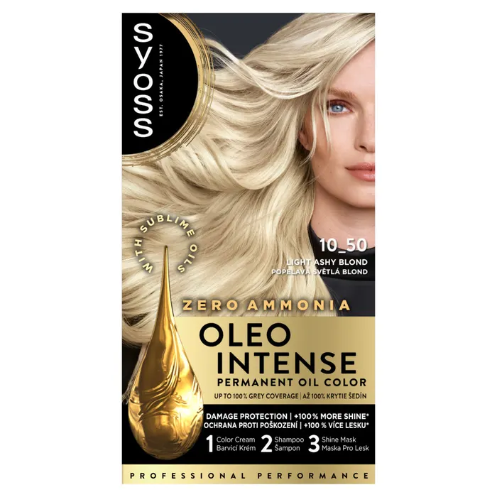 Syoss Oleo Intense tartós hajfesték 10-50 világos hamvasszőke