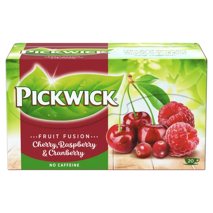 Pickwick Fruit Fusion meggy, málna, vörösáfonya ízű gyümölcs-, és gyógynövénytea 20 filter