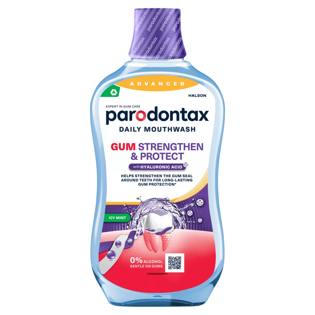 Parodontax szájvíz Gum Strengthen & Protect Icy Mint