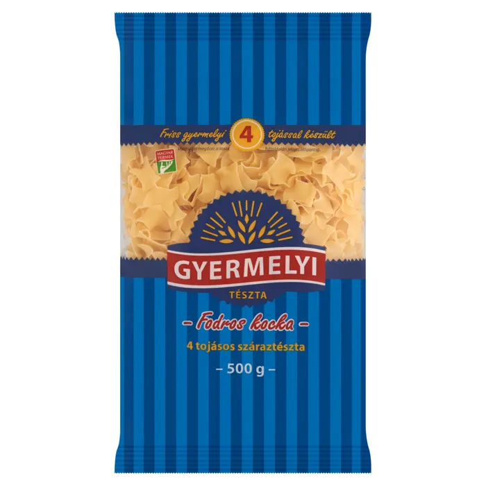 Gyermelyi fodros kocka 4 tojásos száraztészta