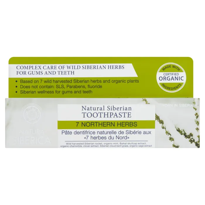Natura Siberica 7 Northen Herbs fluoridmentes 7 gyógynövényes fogkrém