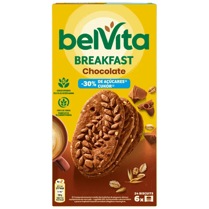 Belvita kakaós, gabonás keksz csokoládédarabokkal 30% kevesebb cukorral 6