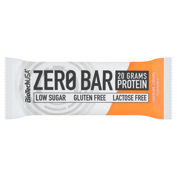 BioTechUSA Zero Bar csokoládé-karamell ízű fehérjeszelet édesítőszerekkel