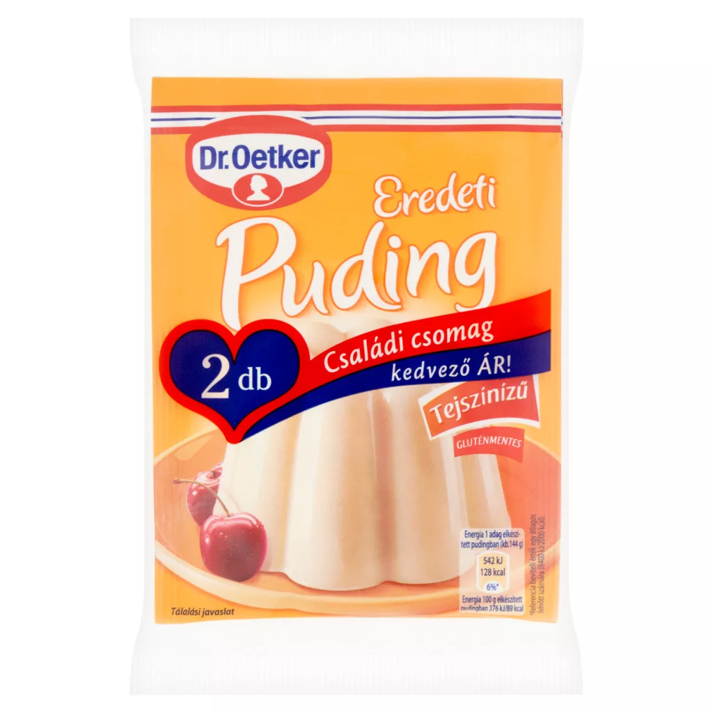 Dr. Oetker Eredeti pudingpor tejszínes, családi csomag gluténmentes
