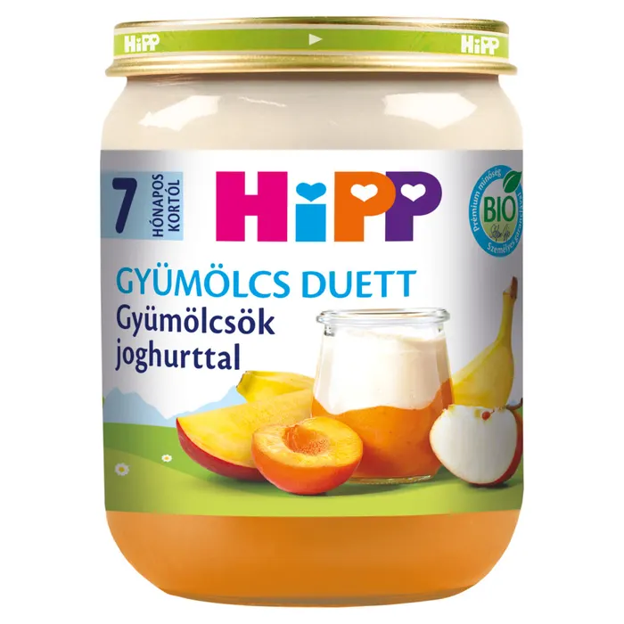 HiPP bio gyümölcsök joghurttal bébidesszert 7 hónapos kortól