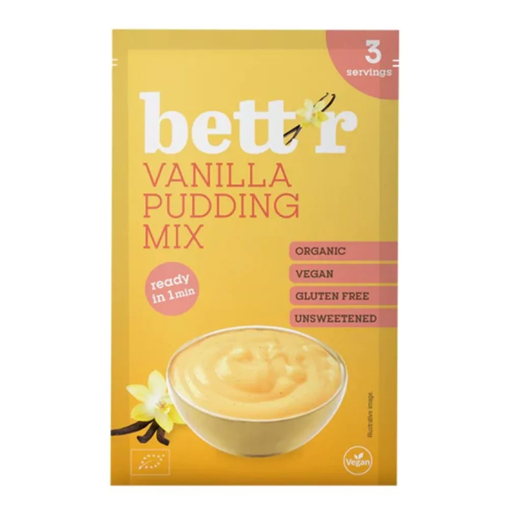 Bett'r pudingpor vaníliás bio