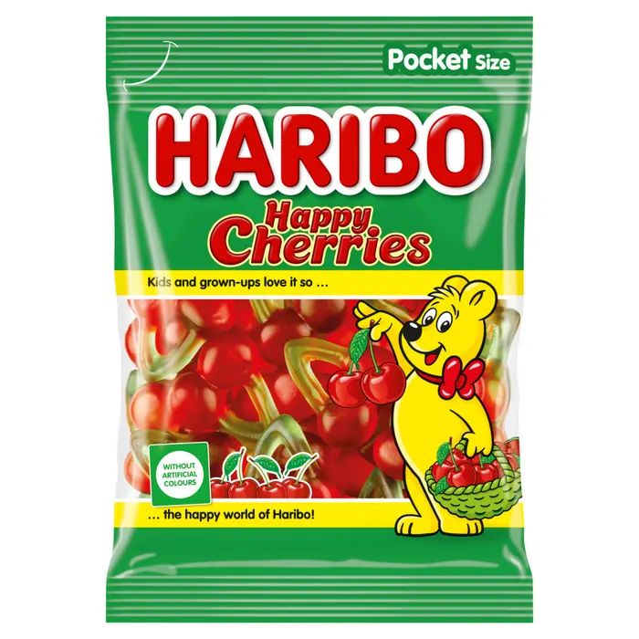 Haribo Happy Cherries gyümölcsízű gumicukorka