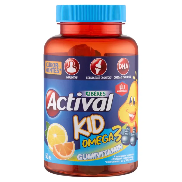 Béres Actival Kid Omega-3 Gumivitamin étrend-kiegészítő multivitamin gyermekek részére