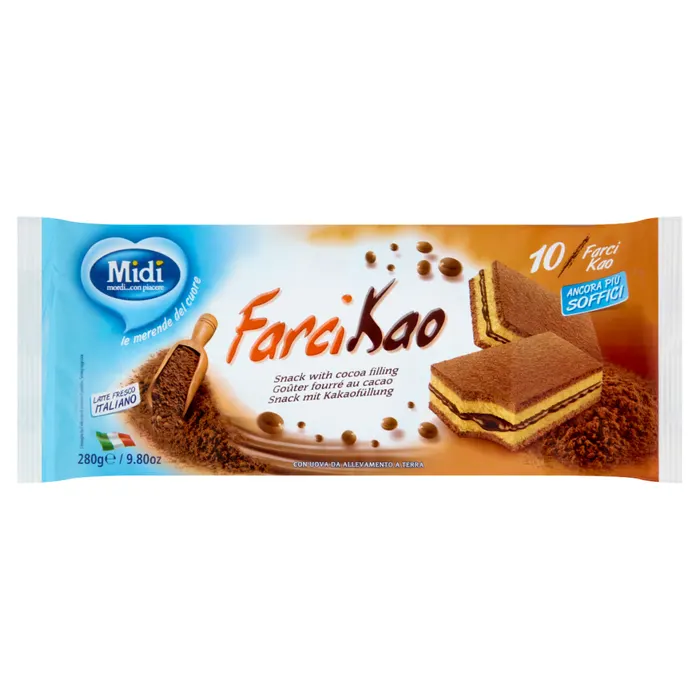 Midi Farci Kao zsírszegény kakaós töltelékű sütő- és édesipari termék