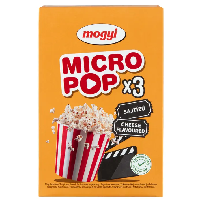 Mogyi Micro Pop mikrohullámú sütőben elkészíthető sajtízű pattogatni való kukorica