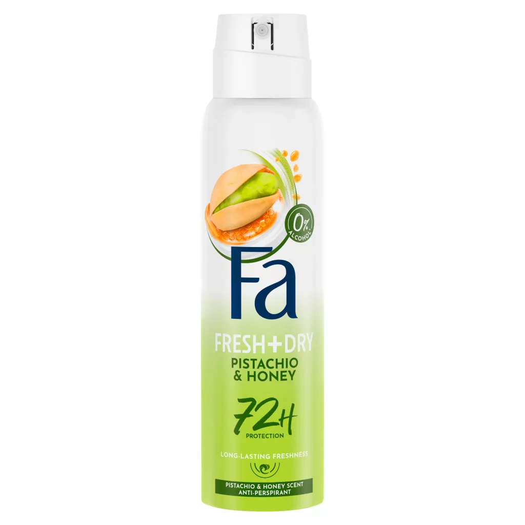 Fa Fresh+Dry izzadásgátló deospray pisztácia és méz illattal