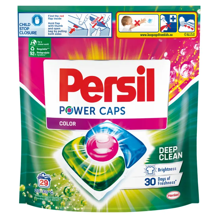 Persil Power Caps Color mosószer koncentrátum gépi mosáshoz színes ruhadarabokhoz 29 mosás
