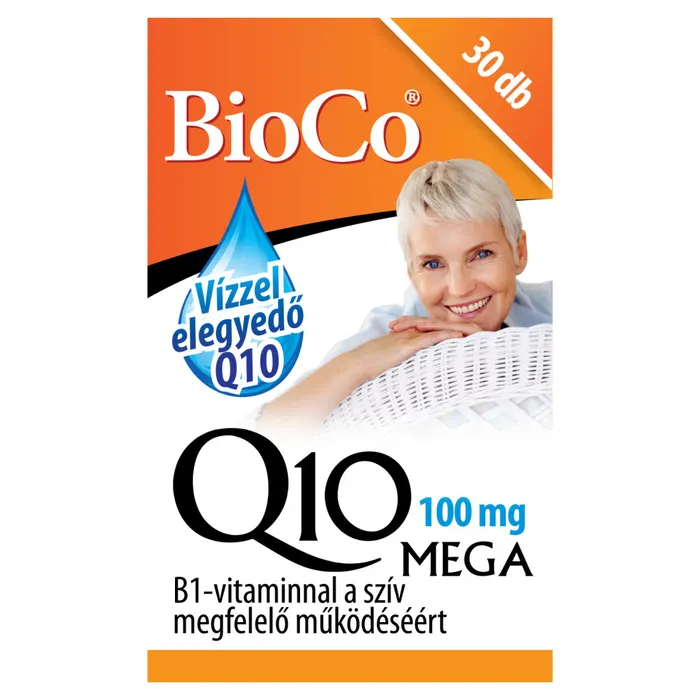 BioCo vízzel elegyedő Q10 MEGA 100 mg étrend-kiegészítő kapszula