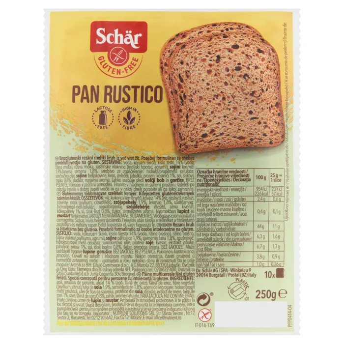 Schär gluténmentes többmagvas szeletelt kenyér