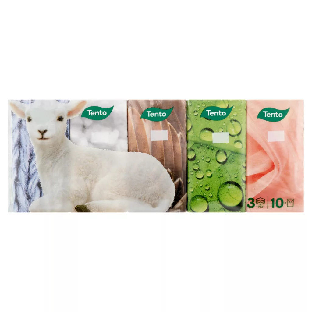Tento Natural Soft papír zsebkendő 3 rétegű