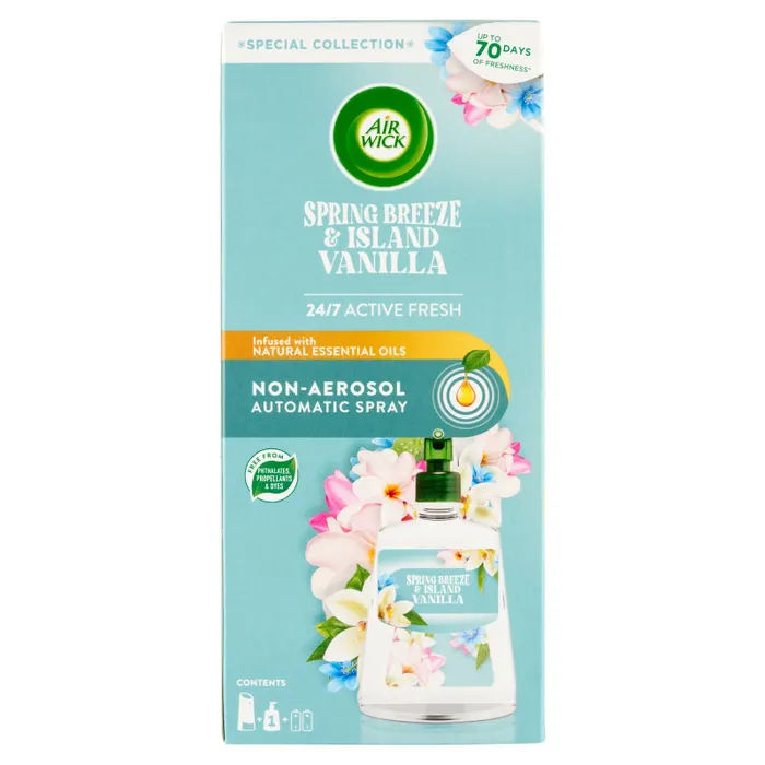 Air Wick Active Fresh Tavaszi szellő és vanília készülék és utántöltő