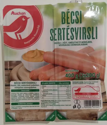 Bécsi sertés virsli füstölt, főtt, emészthető műbélben 400 g (2 x 200 g)