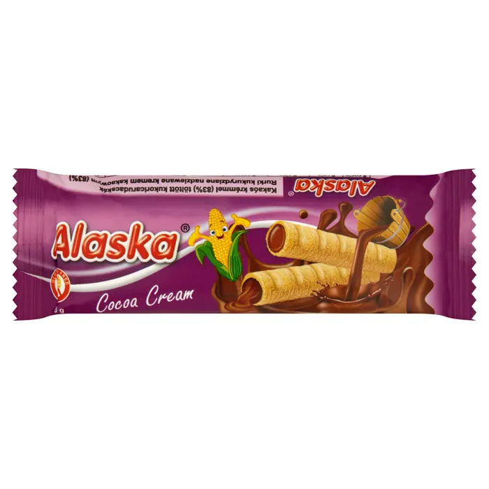 Alaska kakaós krémmel töltött kukoricarudacskák