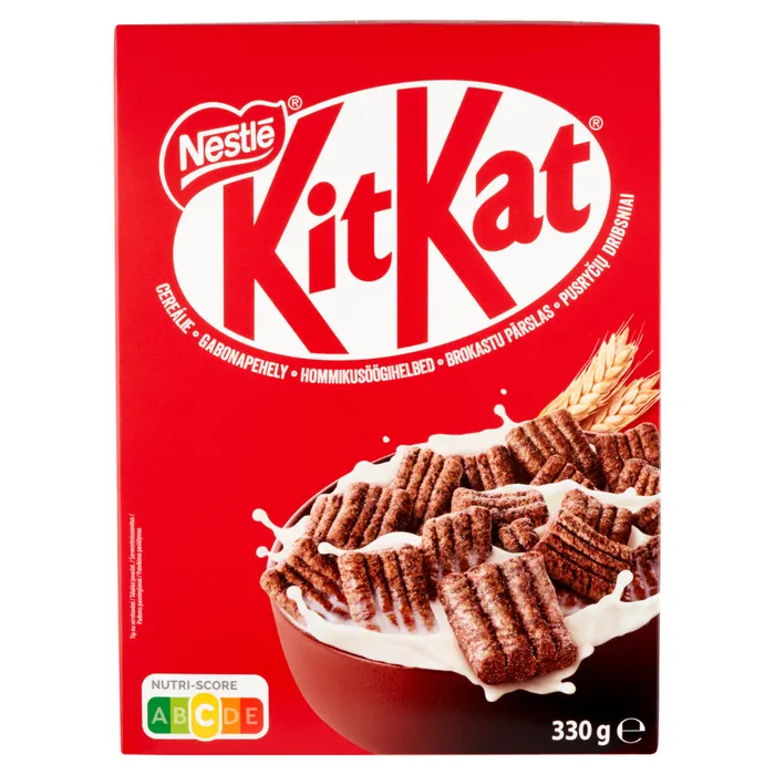 KitKat kakaós ízű ropogós gabonapehely tejcsokoládéval vitaminokkal és ásványi anyagokkal