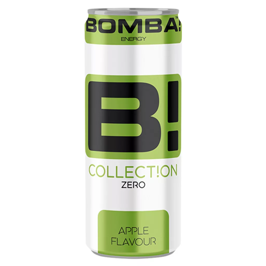 BOMBA! Collection Zero alma ízű cukormentes koffeintartalmú szénsavas üdítőital