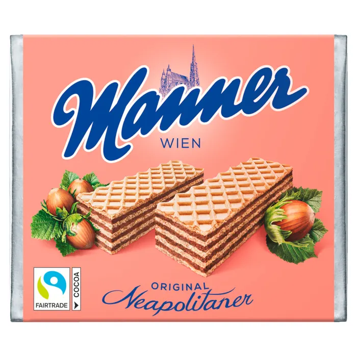 Manner mogyorókrémmel töltött ropogós ostyaszeletek