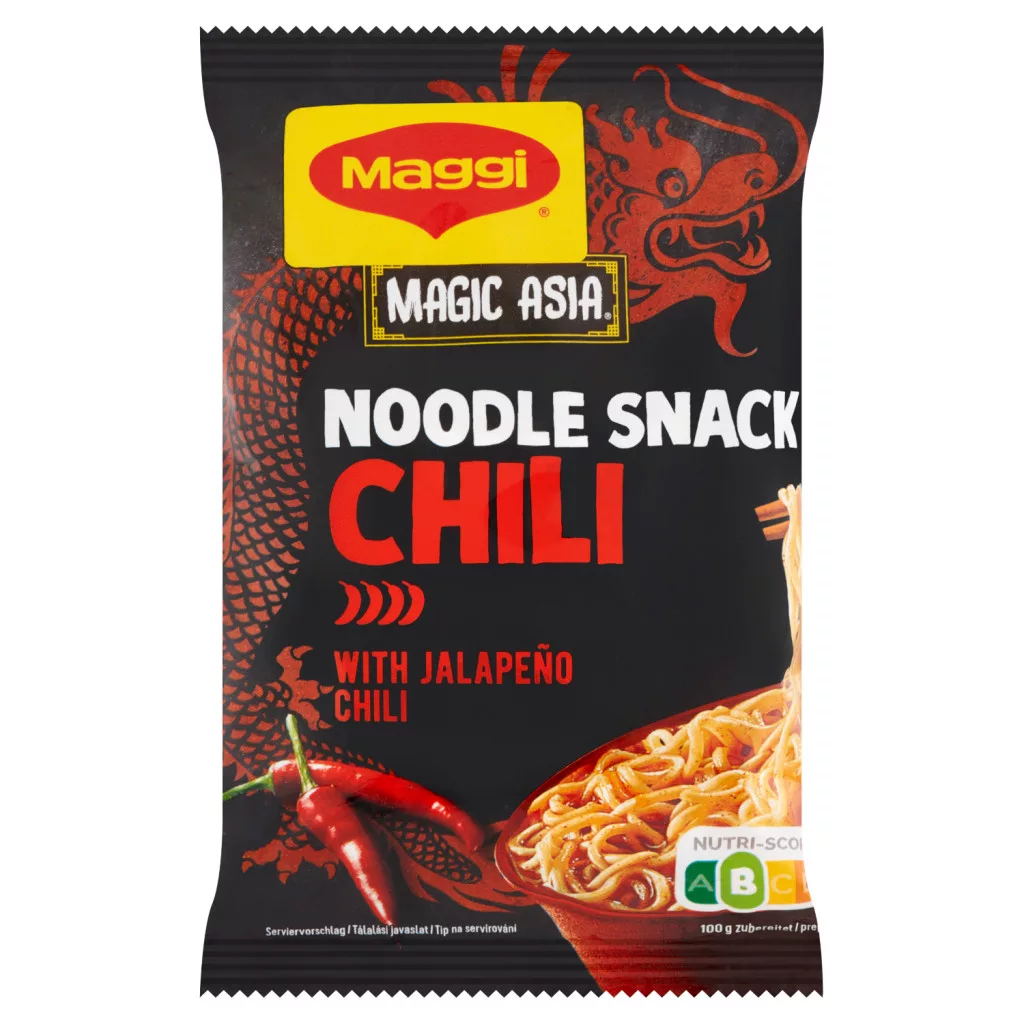 Maggi Magic Asia instant tészta chilis, ázsiai ízvilágú fűszerkeverékkel, napraforgóolajjal