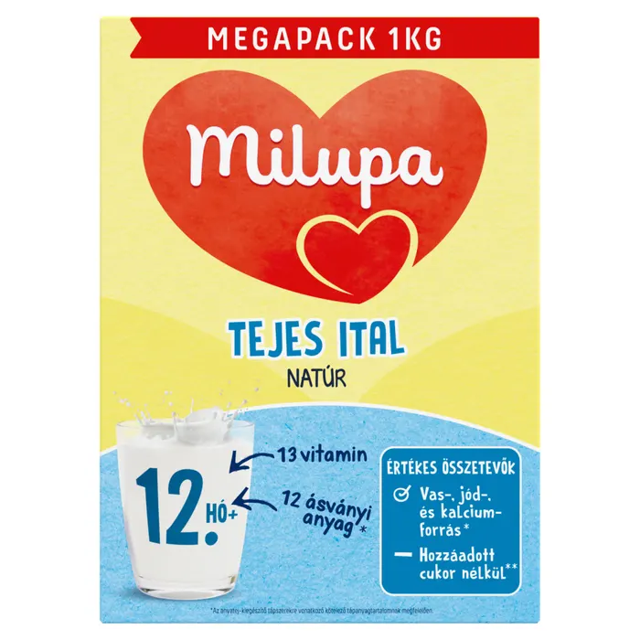 Milupa natúr tejes ital tejalapú anyatej-kiegészítő tápszer 12. hó+