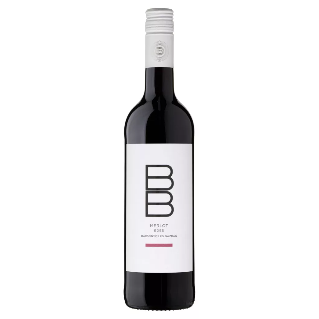 BB Dunántúli Merlot édes vörösbor 13%