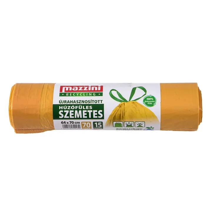 Mazzini szemeteszsák 15 db/roll újrahasznosított húzófüles