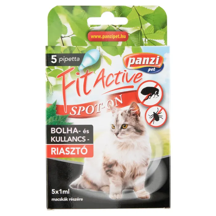Panzi Fit Active Spot-On bolha- és kullancsriasztó macskák részére