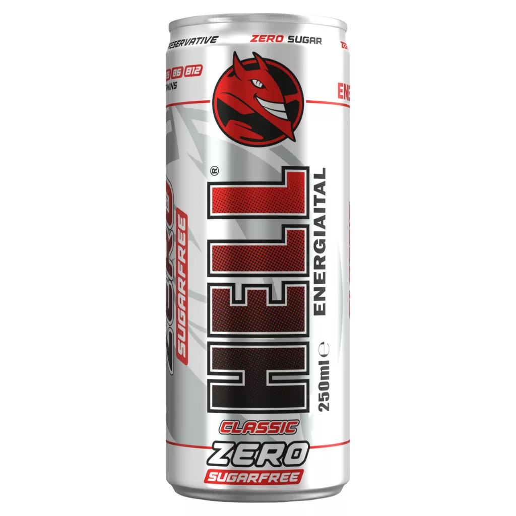 HELL Zero tuttifruttiízű, koffeintartalmú, szénsavas, alkoholmentes ital édesítőszerekkel