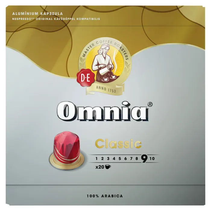 Douwe Egberts Omnia Classic őrölt-pörkölt kávé kapszulában