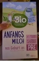Bio tejalapú anyatej-helyettesítő PRE-tápszer, születéstől kezdve adható