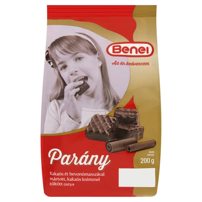 Benei Parány kakaós ét bevonómasszával mártott, kakaós krémmel töltött ostya