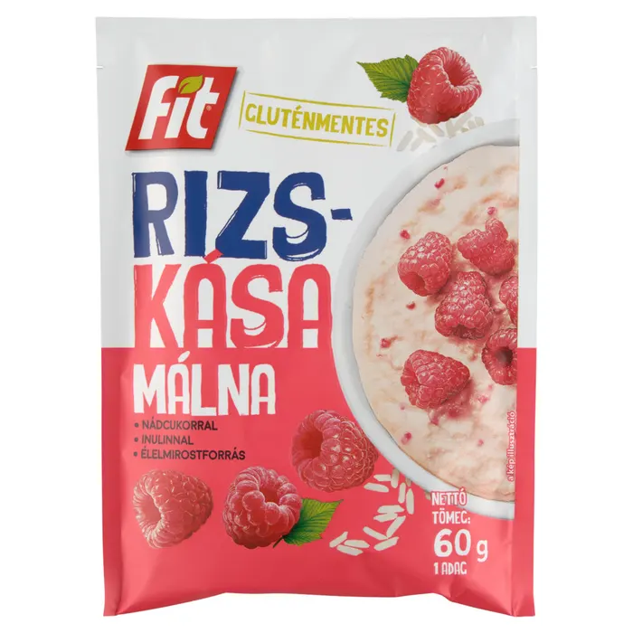 Fit gluténmentes málnás rizskása