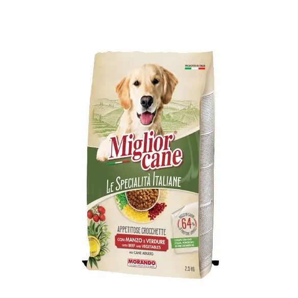 Migliorcane száraz kutyaeledel marhahússal, zöldségekkel, olasz fűszerekkel