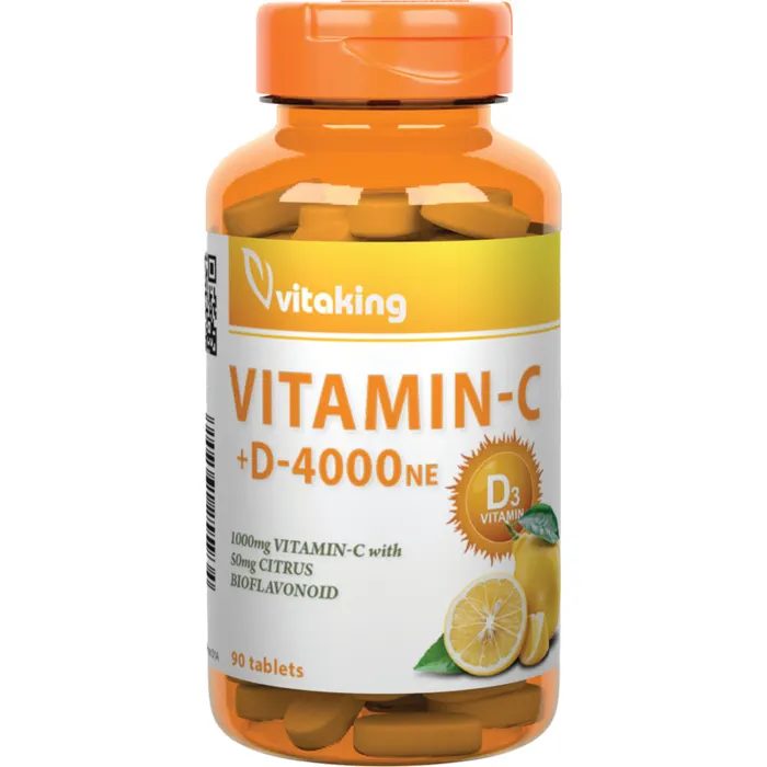 Vitaking C-vitamin 1000mg +D-vitamin 4000NE