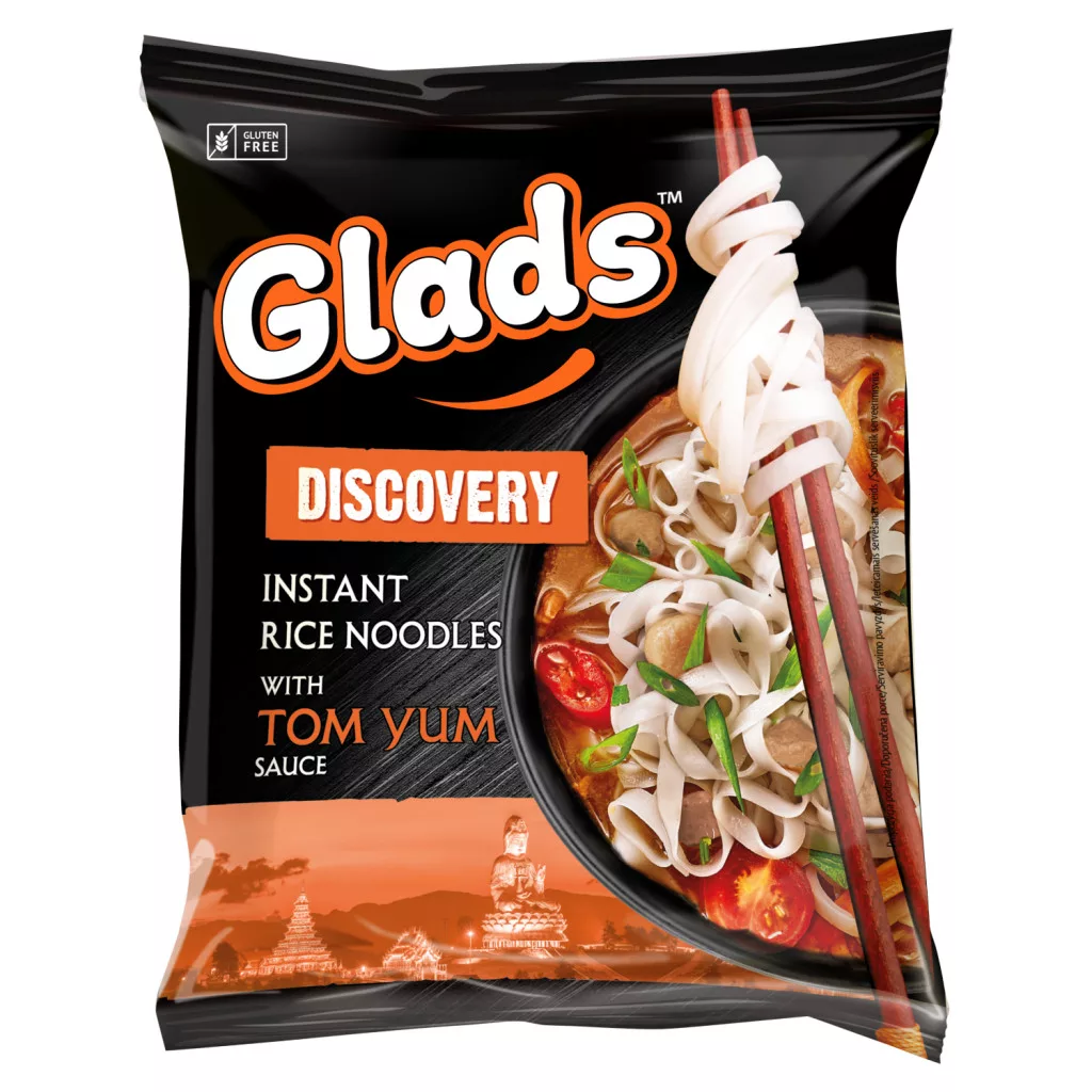 Glads rizstésztaleves tom yum-szósszal és szárított zöldségekkel