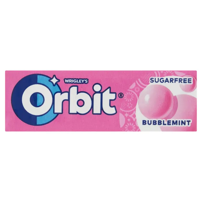 Orbit Bubblemint gyümölcs- és mentaízű cukormentes rágógumi édesítőszerrel
