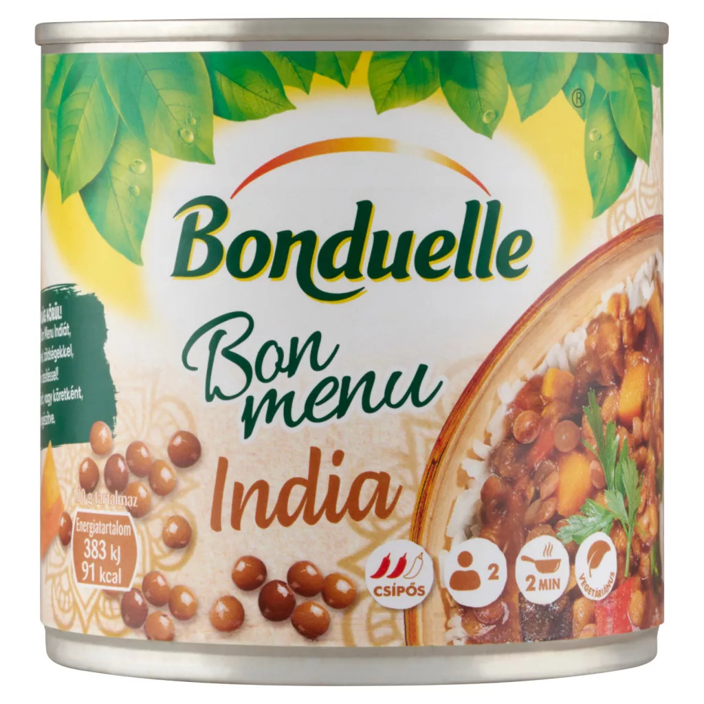 Bonduelle Bon Menu India lencsés zöldségkeverék fűszeres szószban